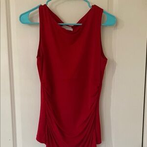 Elegant Red Sleeveless Top